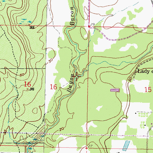 Topographic Map of Orphan Creek, MS
