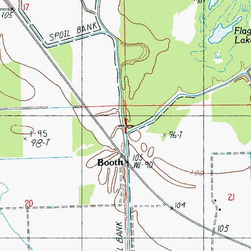 Topographic Map of Otter Bayou, MS