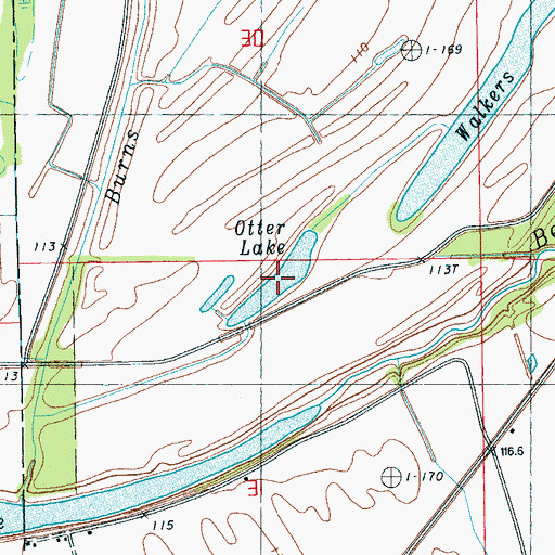 Topographic Map of Otter Lake, MS