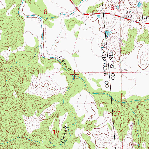 Topographic Map of Owens Creek, MS