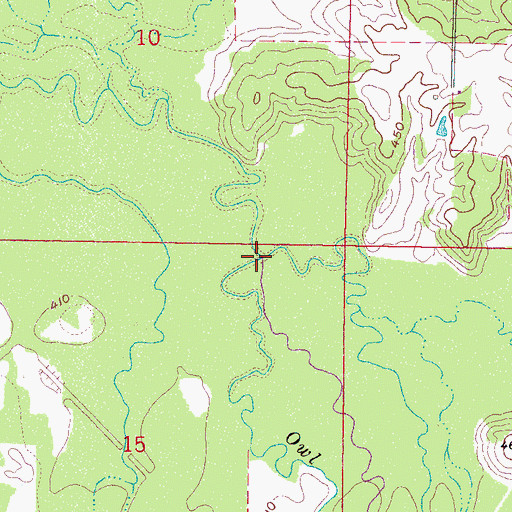 Topographic Map of Owl Creek, MS