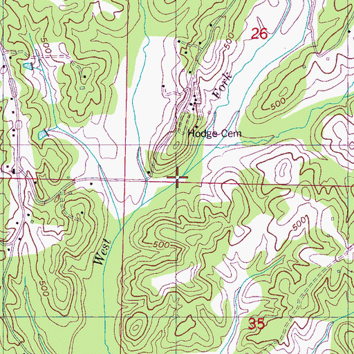 Topographic Map of Page Branch, MS
