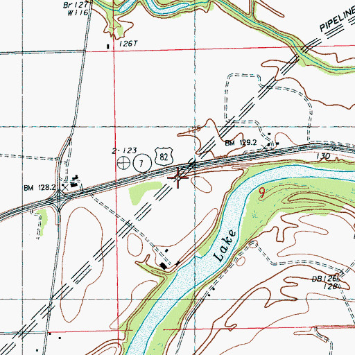 Topographic Map of Page Chapel, MS