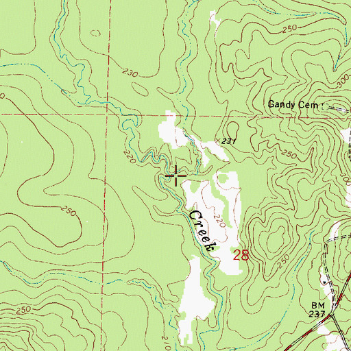 Topographic Map of Page Creek, MS