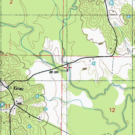 Topographic Map of Pailey Creek, MS