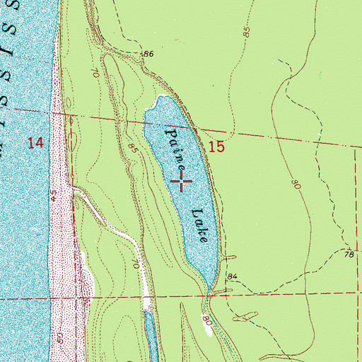 Topographic Map of Paine Lake, MS