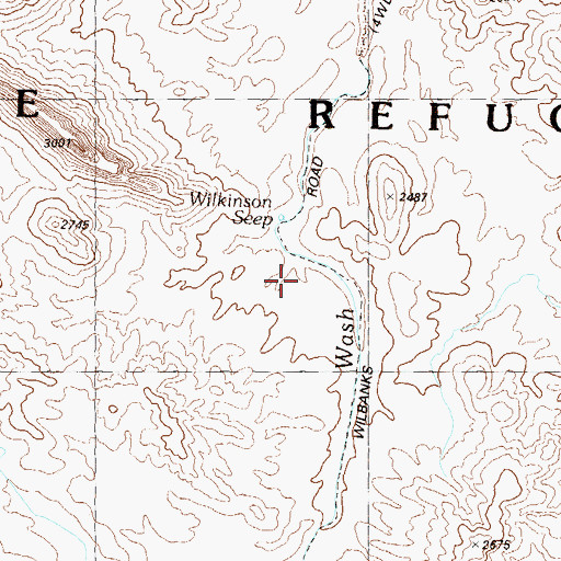 Topographic Map of Kofa Monument, AZ