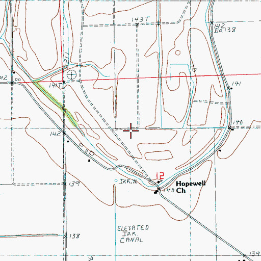 Topographic Map of Palestine Church, MS