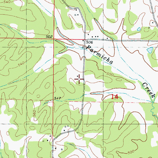 Topographic Map of Palmichie School, MS