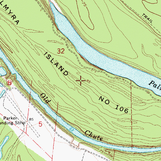 Topographic Map of Palmyra Island Number One Hundred Six, MS