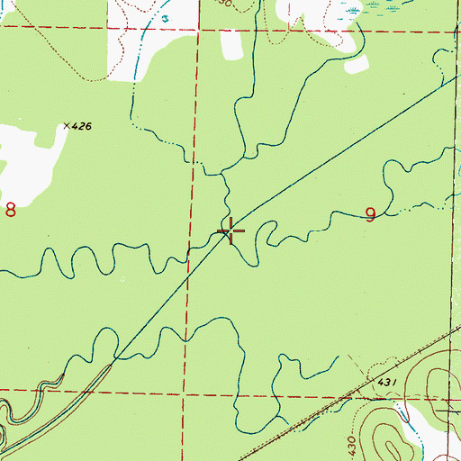 Topographic Map of Panther Creek, MS