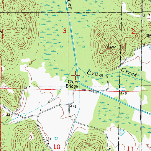 Topographic Map of Panther Creek, MS