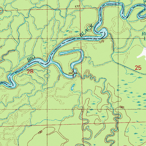Topographic Map of Panther Creek, MS