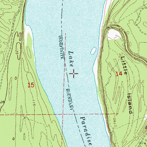 Topographic Map of Lake Paradise, AR