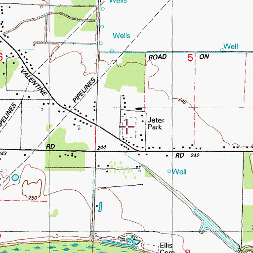 Topographic Map of Jeter Park, AR