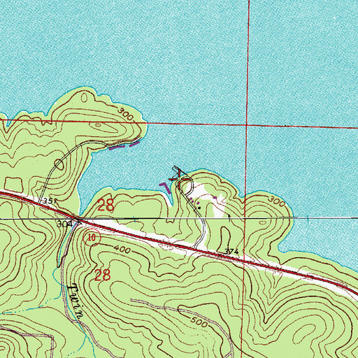 Topographic Map of Jolly Roger Landing, AR