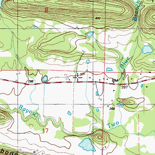 Topographic Map of Justice School (historical), AR