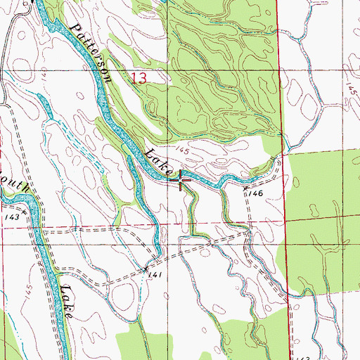 Topographic Map of Patterson Bayou, MS