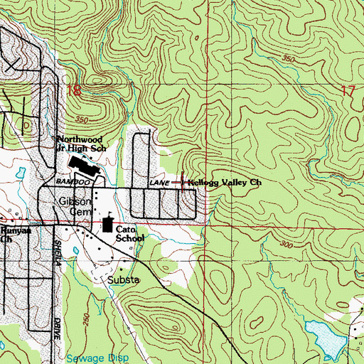 Topographic Map of Kellogg Valley Baptist Church, AR