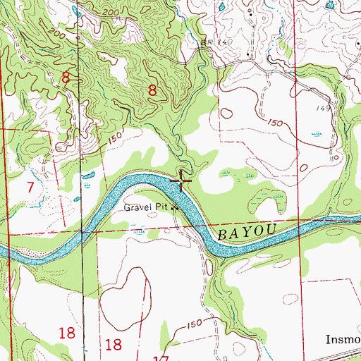 Topographic Map of Payton Branch, MS
