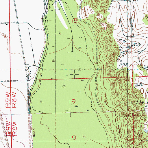 Topographic Map of Peach Creek, MS