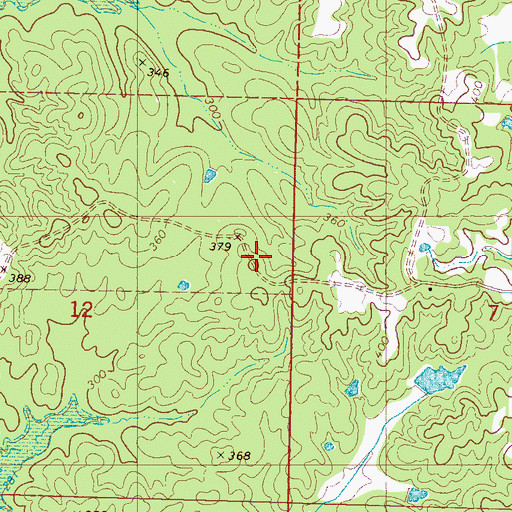 Topographic Map of Pearly Gate Church, MS