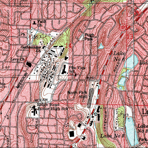 Topographic Map of Lakehill Assembly of God Church, AR