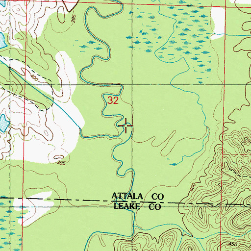 Topographic Map of Peeler Branch, MS