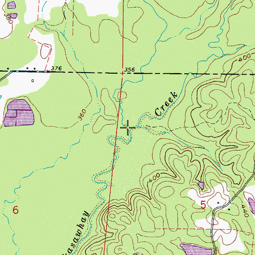Topographic Map of Penders Creek, MS