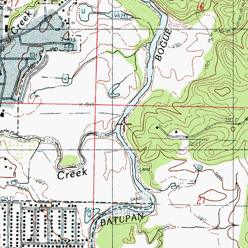 Topographic Map of Perry Creek, MS
