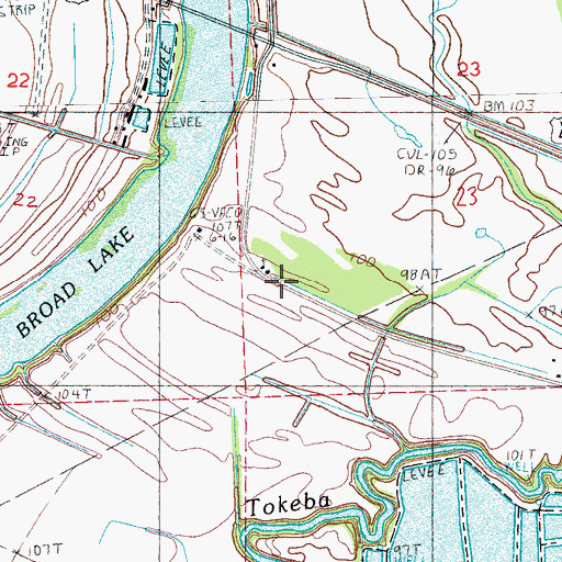 Topographic Map of Peter Simmons School, MS