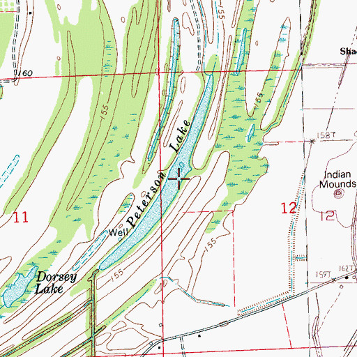Topographic Map of Peterson Lake, MS