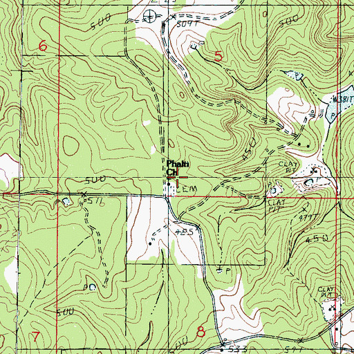 Topographic Map of Phalti Church, MS