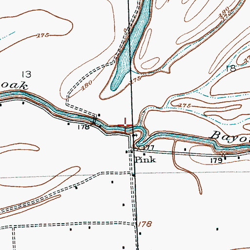 Topographic Map of Phillips Church, MS