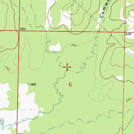 Topographic Map of Phillips Creek, MS