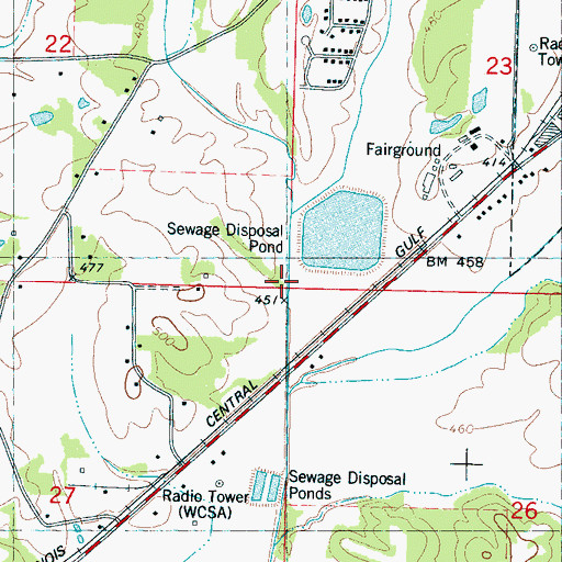 Topographic Map of Phyfer Creek, MS