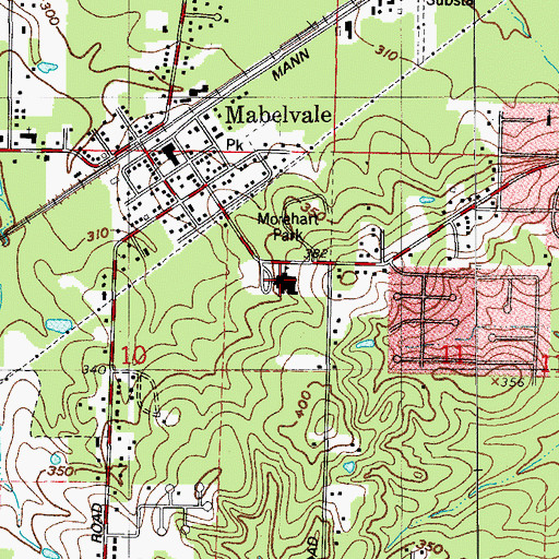 Topographic Map of Mabelvale Elementary School, AR
