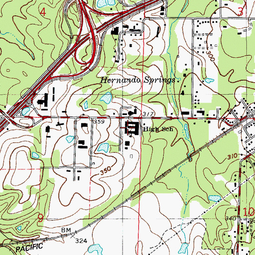 Topographic Map of Mabelvale Junior High School, AR