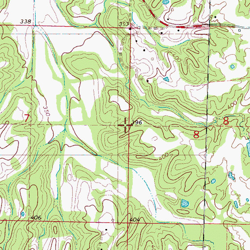 Topographic Map of Pilgrim Rest School, MS