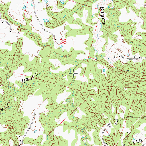 Topographic Map of Pine Mount Bayou, MS
