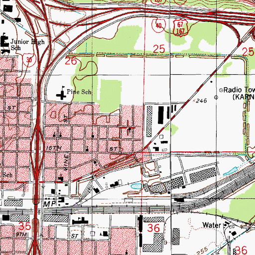 Topographic Map of Mount Zion Baptist Church, AR
