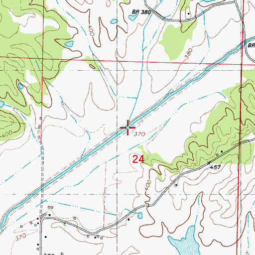 Topographic Map of Pinhook Creek, MS