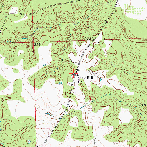 Topographic Map of Pink Hill Church, MS