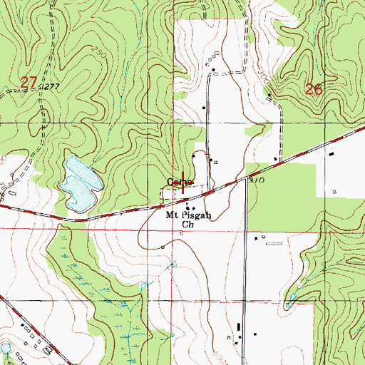 Topographic Map of Mount Pisgah Church, MS