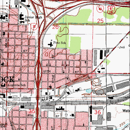 Topographic Map of New Jerusalem Baptist Church, AR