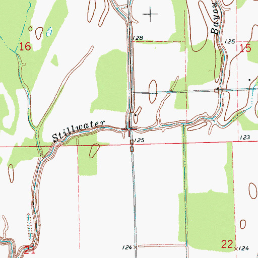 Topographic Map of Pistol Slough, MS