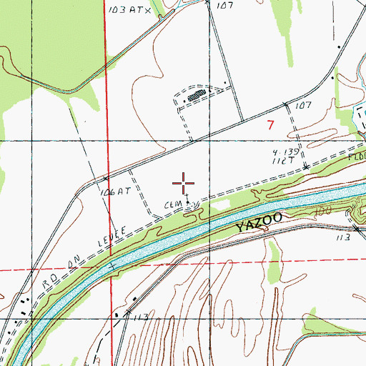Topographic Map of Pleasant Green Church, MS