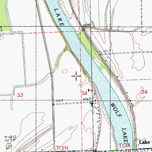 Topographic Map of Pleasant Grove Baptist Church, MS