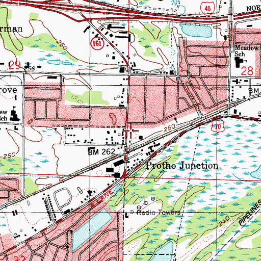 Topographic Map of North Little Rock Church of Christ, AR