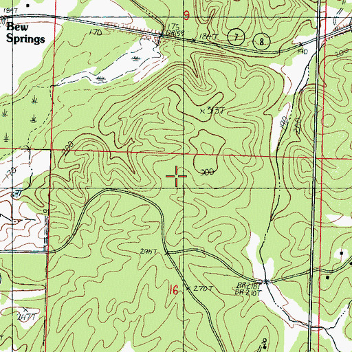 Topographic Map of Pleasant Hill Church Number 1, MS